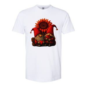 Happy Valentines Day Gnomes With Leopard Sunflower Valentine Day Love Softstyle CVC T-Shirt