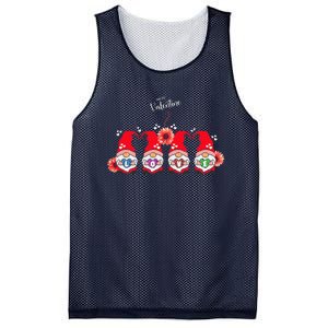 Happy Valentines Day Gnomes With Leopard Sunflower Valentine Day Mesh Reversible Basketball Jersey Tank