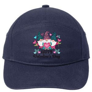 Happy Valentines Day Gnomes Gift 7-Panel Snapback Hat