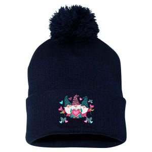 Happy Valentines Day Gnomes Gift Pom Pom 12in Knit Beanie