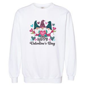 Happy Valentines Day Gnomes Gift Garment-Dyed Sweatshirt