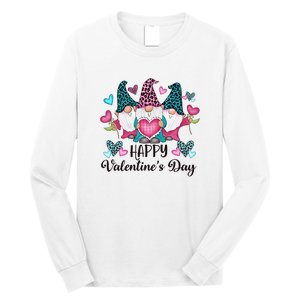 Happy Valentines Day Gnomes Gift Long Sleeve Shirt