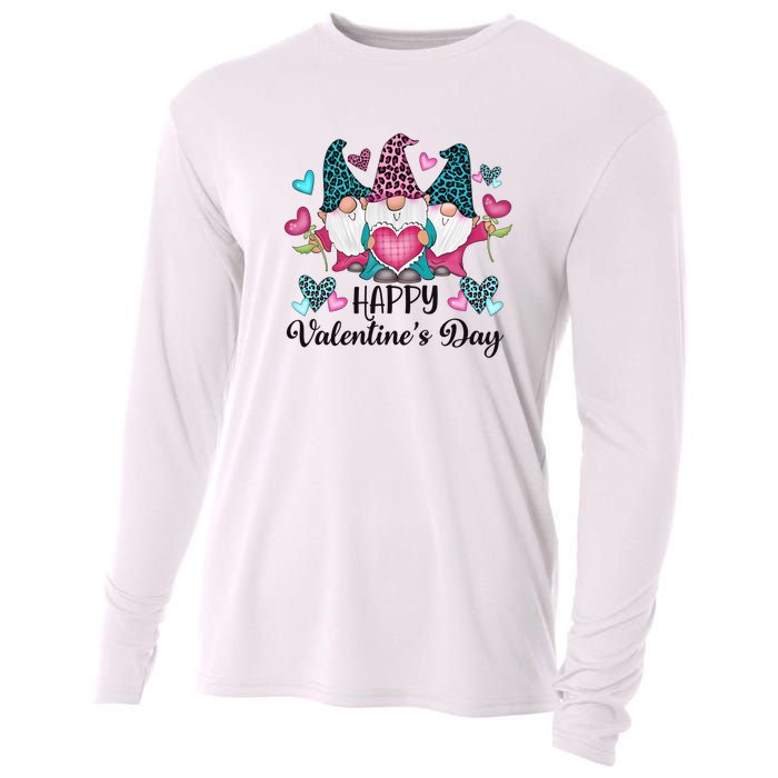 Happy Valentines Day Gnomes Gift Cooling Performance Long Sleeve Crew