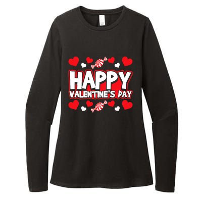 Happy Valentines Day Romantic Holiday February 14 Womens CVC Long Sleeve Shirt