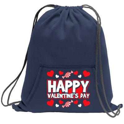 Happy Valentines Day Romantic Holiday February 14 Sweatshirt Cinch Pack Bag