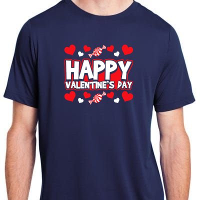 Happy Valentines Day Romantic Holiday February 14 Adult ChromaSoft Performance T-Shirt