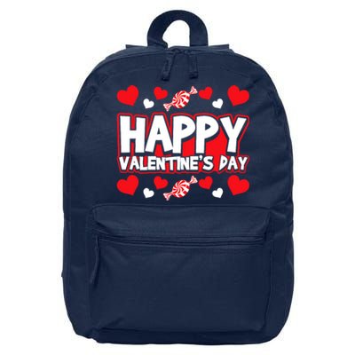 Happy Valentines Day Romantic Holiday February 14 16 in Basic Backpack