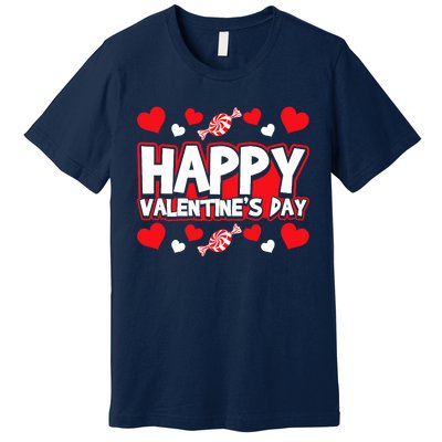 Happy Valentines Day Romantic Holiday February 14 Premium T-Shirt