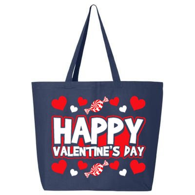 Happy Valentines Day Romantic Holiday February 14 25L Jumbo Tote