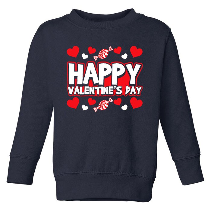 Happy Valentines Day Romantic Holiday February 14 Toddler Sweatshirt