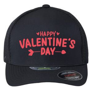 Happy Valentines Day Cute Holiday Gift Flexfit Unipanel Trucker Cap