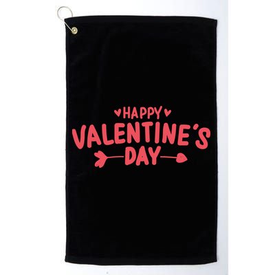 Happy Valentines Day Cute Holiday Gift Golf Towel