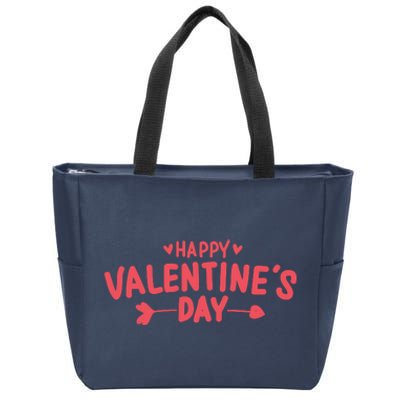 Happy Valentines Day Cute Holiday Gift Zip Tote Bag