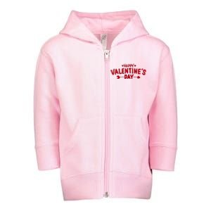 Happy Valentines Day Cute Holiday Gift Toddler Zip Fleece Hoodie