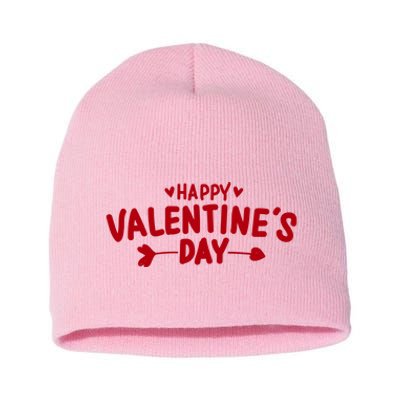 Happy Valentines Day Cute Holiday Gift Short Acrylic Beanie