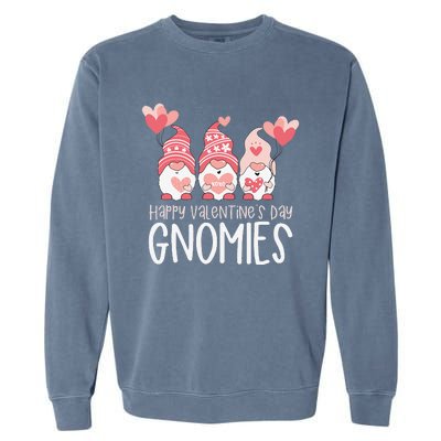 HAPPY VALENTINES DAY GNOMIES Gnome Lover Gift Three Gnomes Garment-Dyed Sweatshirt