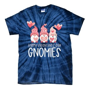 HAPPY VALENTINES DAY GNOMIES Gnome Lover Gift Three Gnomes Tie-Dye T-Shirt