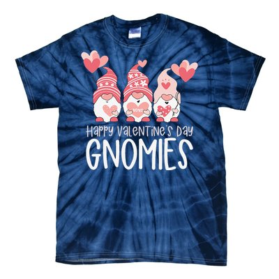 HAPPY VALENTINES DAY GNOMIES Gnome Lover Gift Three Gnomes Tie-Dye T-Shirt