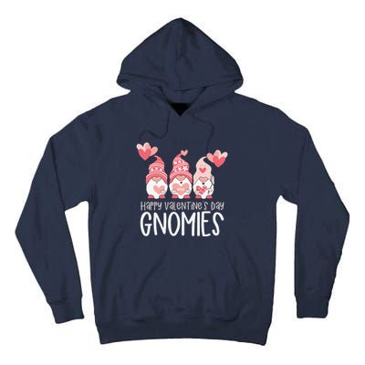 HAPPY VALENTINES DAY GNOMIES Gnome Lover Gift Three Gnomes Tall Hoodie