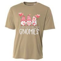 HAPPY VALENTINES DAY GNOMIES Gnome Lover Gift Three Gnomes Cooling Performance Crew T-Shirt