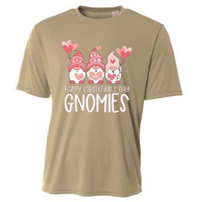 HAPPY VALENTINES DAY GNOMIES Gnome Lover Gift Three Gnomes Cooling Performance Crew T-Shirt