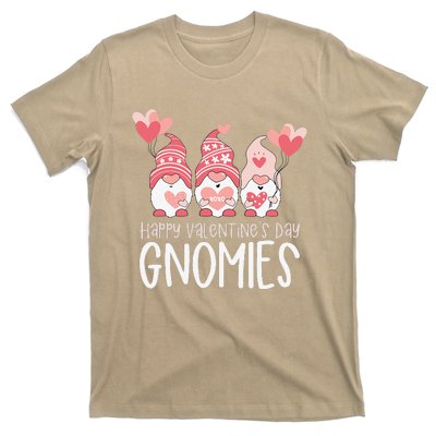 HAPPY VALENTINES DAY GNOMIES Gnome Lover Gift Three Gnomes T-Shirt