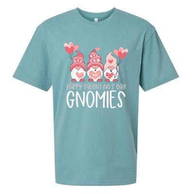 HAPPY VALENTINES DAY GNOMIES Gnome Lover Gift Three Gnomes Sueded Cloud Jersey T-Shirt