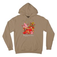 Happy Valentines Day Gnomes With Leopard Sunflower Valentine Love Hoodie