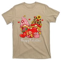 Happy Valentines Day Gnomes With Leopard Sunflower Valentine Love T-Shirt