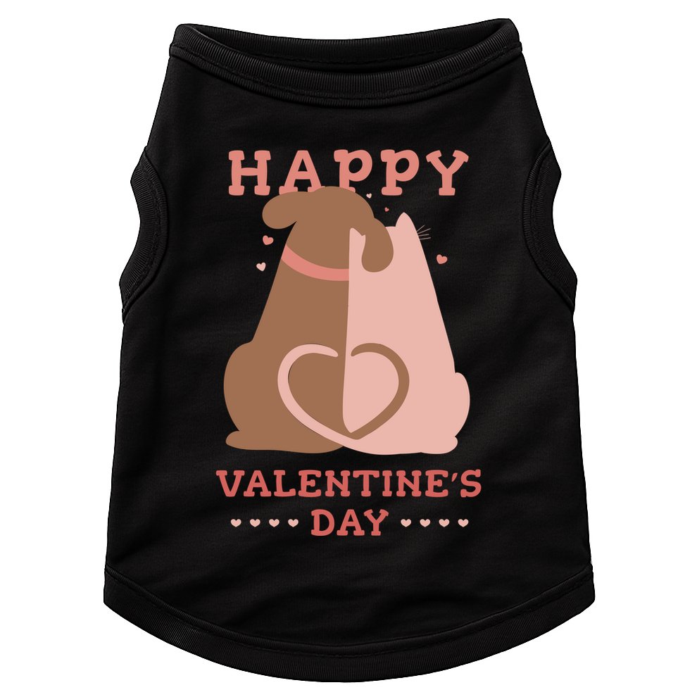 Happy Valentines Day Dog Tail Heart Doggie Tank