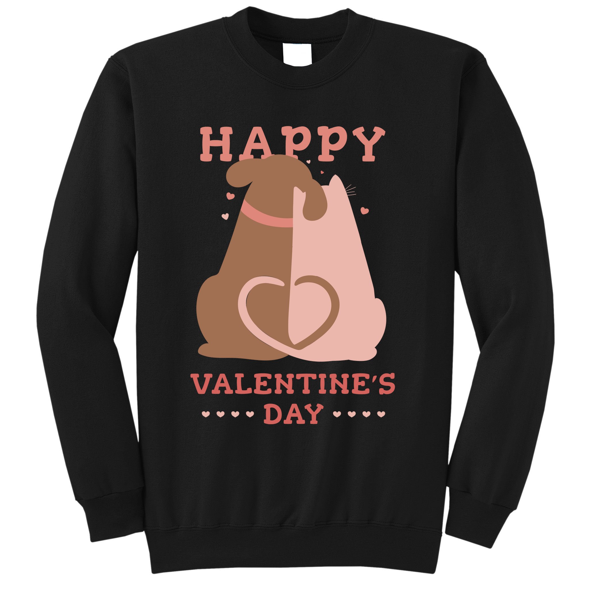 Happy Valentines Day Dog Tail Heart Sweatshirt
