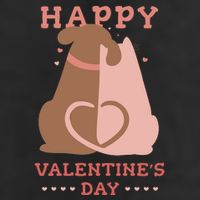 Happy Valentines Day Dog Tail Heart Adult Drive Performance Visor