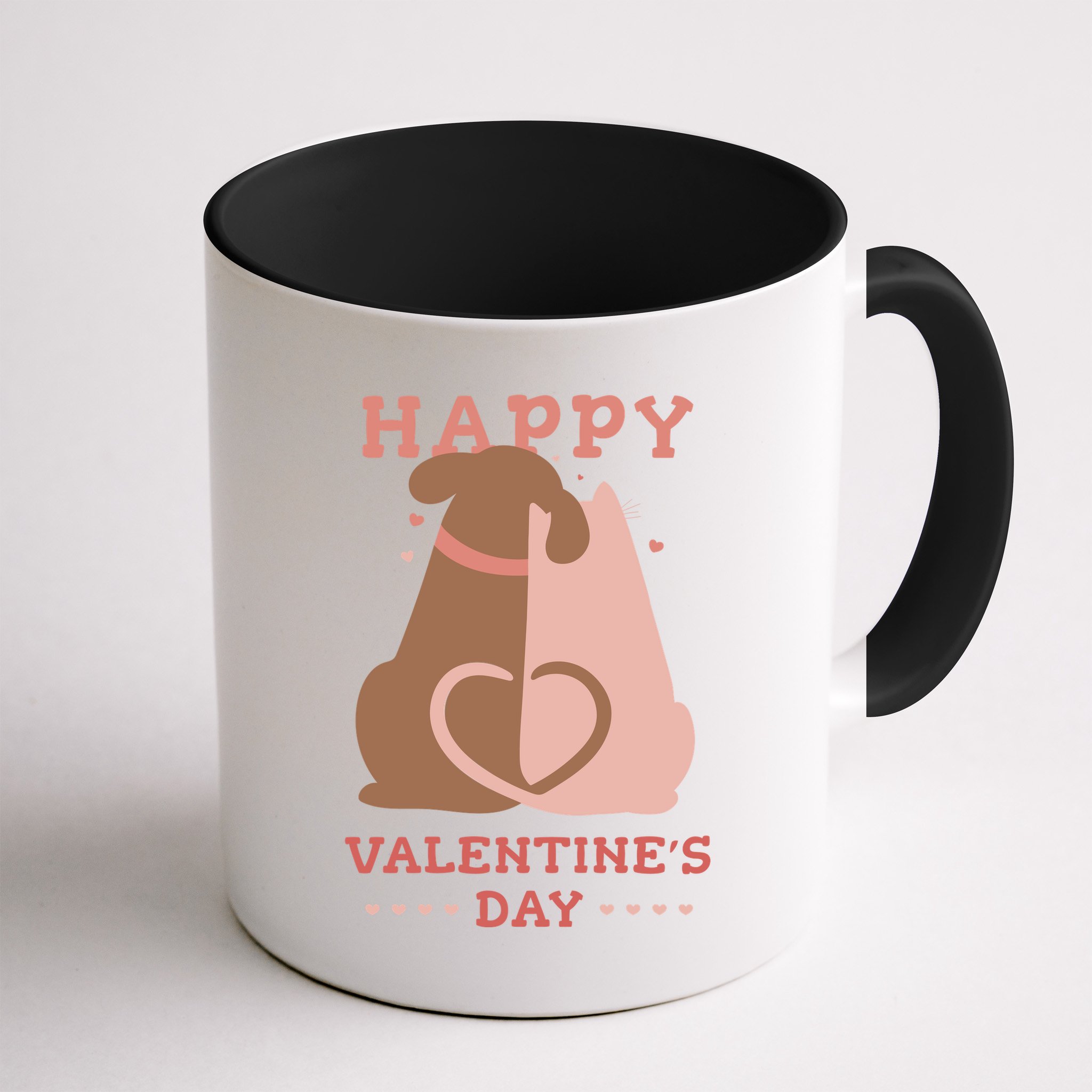 Happy Valentines Day Dog Tail Heart Mug