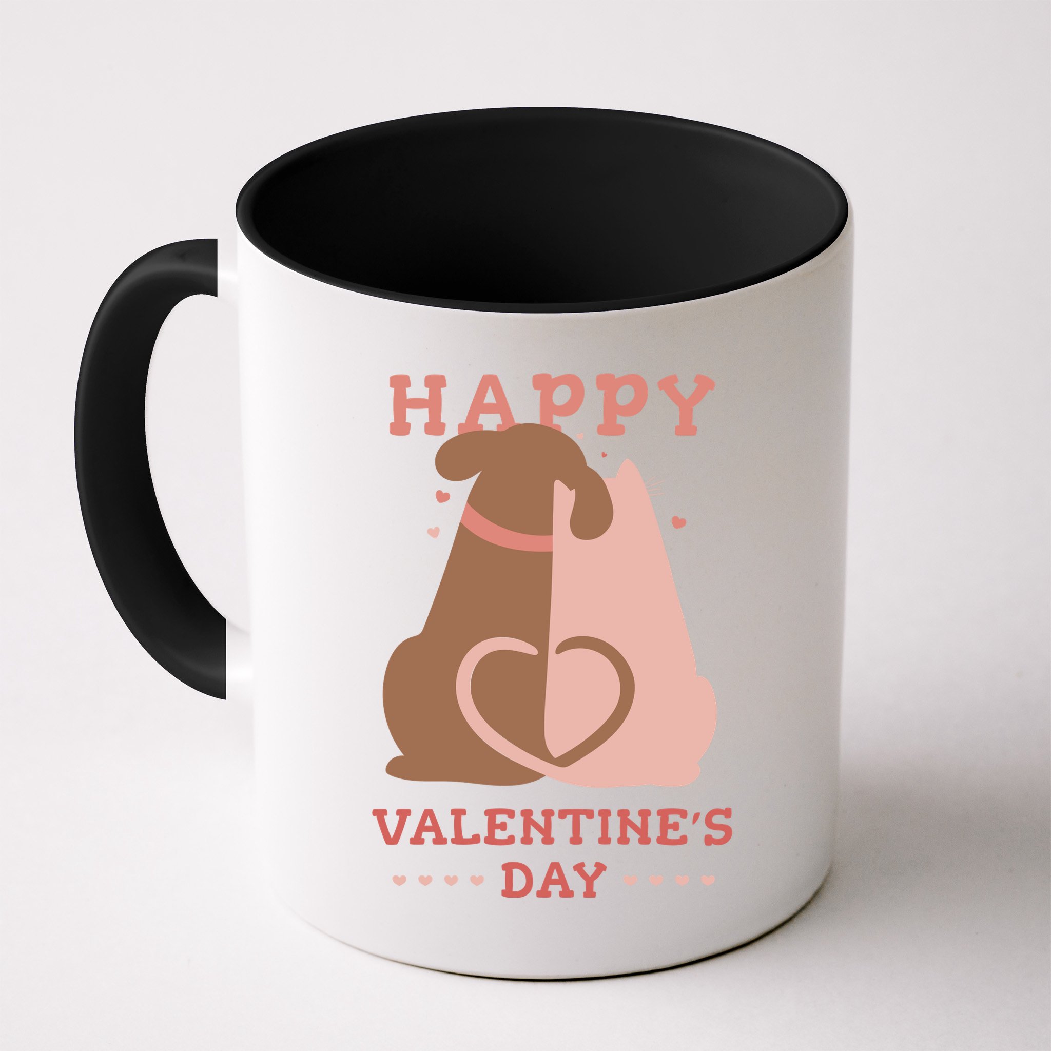 Happy Valentines Day Dog Tail Heart Mug