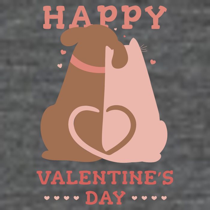 Happy Valentines Day Dog Tail Heart 7 Panel Mesh Trucker Snapback Hat