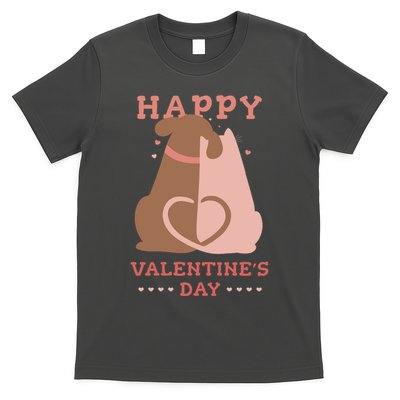 Happy Valentines Day Dog Tail Heart T-Shirt