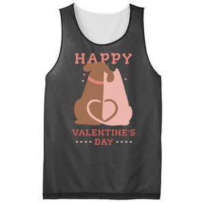 Happy Valentines Day Dog Tail Heart Mesh Reversible Basketball Jersey Tank