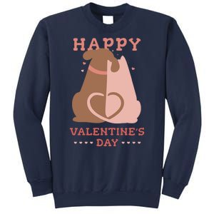 Happy Valentines Day Dog Tail Heart Sweatshirt