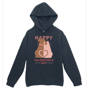 Happy Valentines Day Dog Tail Heart Urban Pullover Hoodie