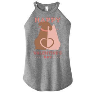 Happy Valentines Day Dog Tail Heart Women's Perfect Tri Rocker Tank