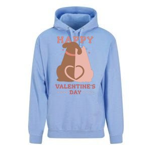 Happy Valentines Day Dog Tail Heart Unisex Surf Hoodie