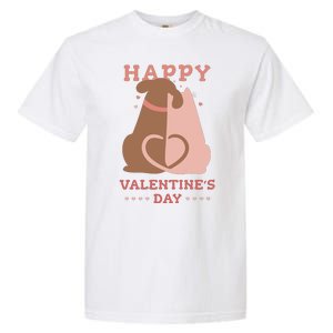 Happy Valentines Day Dog Tail Heart Garment-Dyed Heavyweight T-Shirt