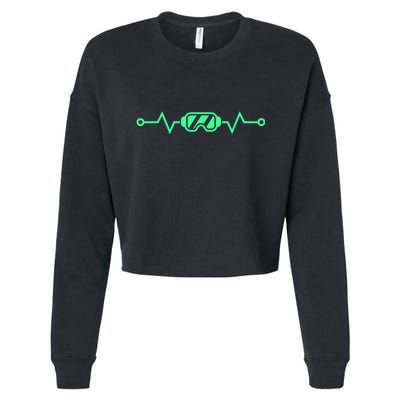 Heartbeat VR Developer & Gamer Virtual Reality Cropped Pullover Crew