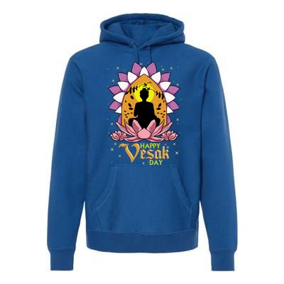 Happy Vesak Day Buddha Jayanti Buddha Purnima And Buddha Day Gift Premium Hoodie