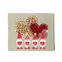 Happy Valentines Day Cute Gnomes Leopard Plaid Hearts Love Mousepad