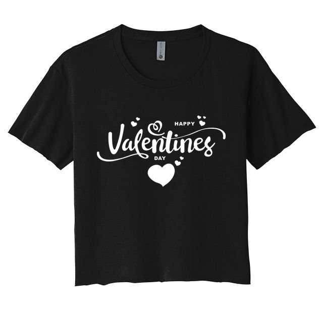 Happy Valentines Day Cute Romantic Crop Top