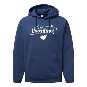 Happy Valentines Day Cute Romantic Performance Fleece Hoodie