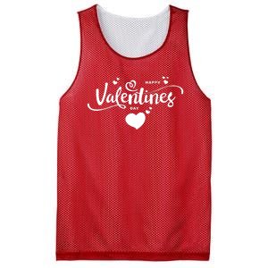 Happy Valentines Day Cute Romantic Mesh Reversible Basketball Jersey Tank