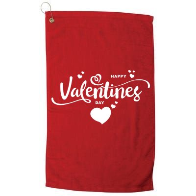 Happy Valentines Day Cute Romantic Golf Towel