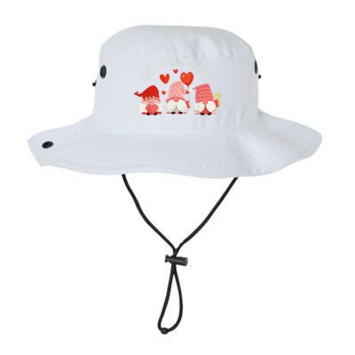 Happy Valentines Day Cute Three Gnomes Hearts Couple Gifts Legacy Cool Fit Booney Bucket Hat